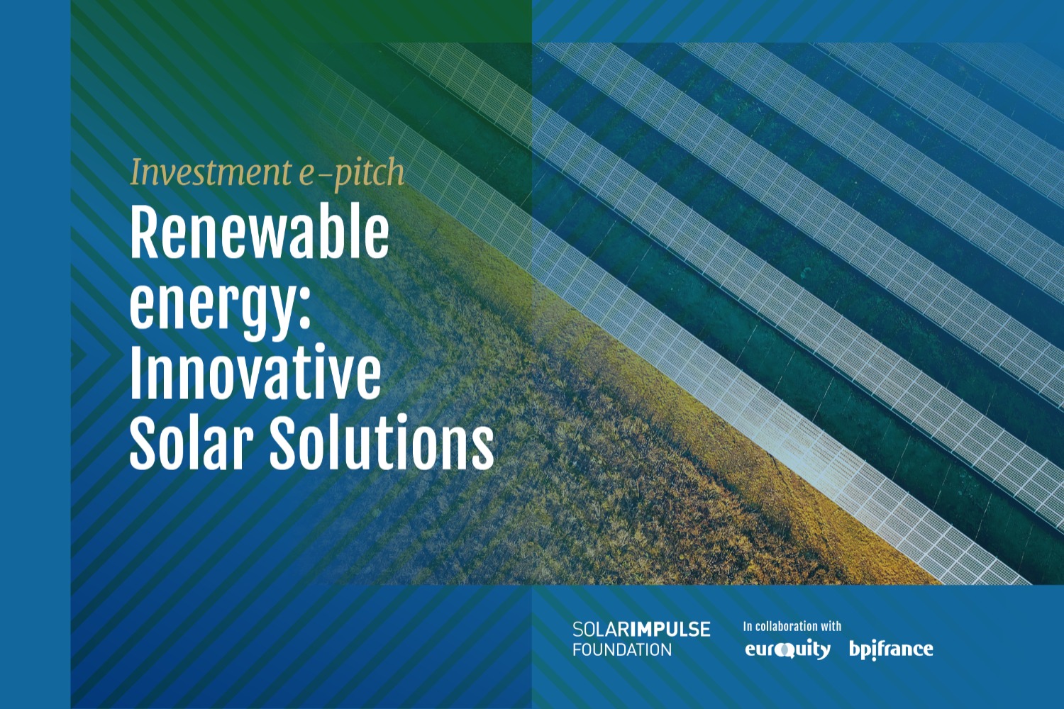 E-Pitch Solar Impulse Investment - "Erneuerbare Energien: Innovative Solarlösungen" 